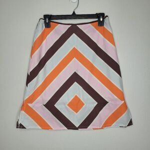 Fossil retro 70s vibe a line mini cute boho geometric skirt size 6